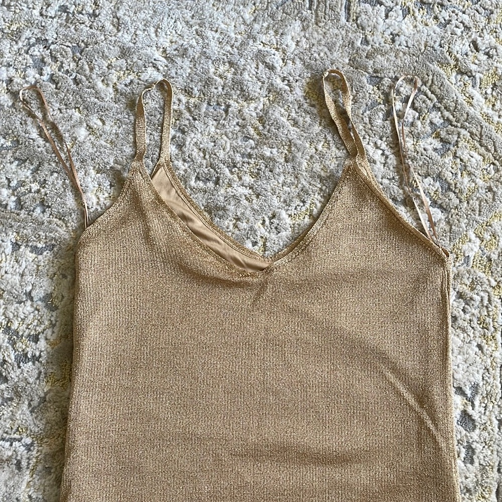 NWOT Gold Zara dress